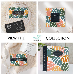 CARTÃO DE NOTAS A RETRO COLORIDA DEIXA UM CUTE BOTÂNICO BRUTO