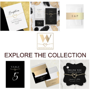 Adesivo Casamento Negro e Branco Elegante Obrigado