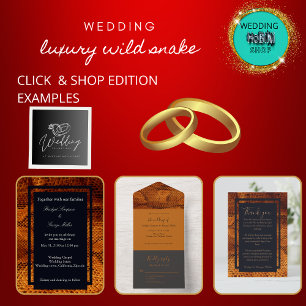 Adesivo casamento com animais de pele cobra de luxo