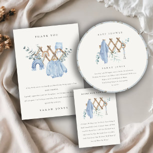 Convites Chá de fraldas Essencial de Bebê Menino Bico