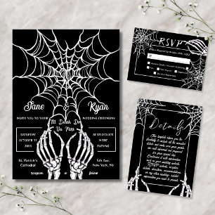 RSVP de Hallowding Elegante de Esqueleto Gótico Pr