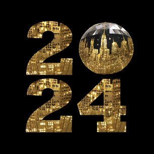 2024 - Véspera de ano novo Party-Ball-NYC Dourado-