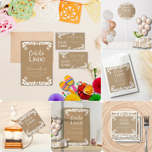 Convites Cielito Lindo Talavera Chá de fraldas Fiesta mexic