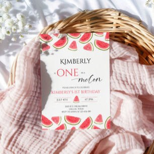 Rótulo De Garrafa De Vinho Aniversário da Melancia, Um na Festa de aniversári