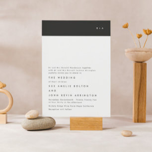 Cartão RSVP Casamento de Monograma de Greve de Terracotta Negr