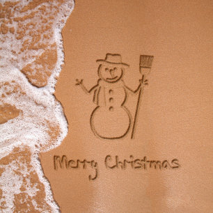 Cartão De Festividades Natal no Verão