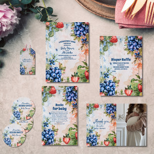 Convites Berry Sweet Wild Berries & Flowers Chá de fraldas