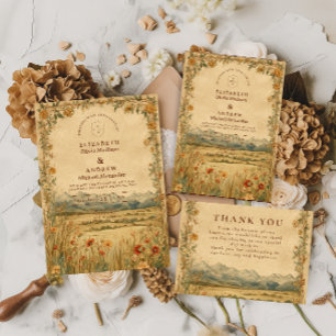 Convites Casamento na Montanha Golden Meadow