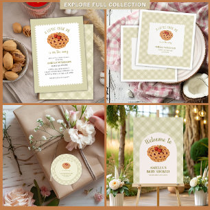 Cartão De Informações Jogo de espingarda de Chá de fraldas de tarte cúmu