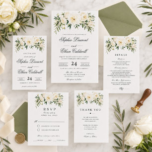Cartão de Agradecimento de Casamento com Rosas Bra