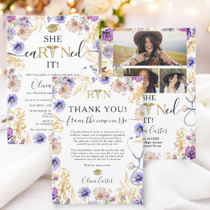 Anúncio Rustic Wildflower RN Enfermeira 4 fotos Graduação