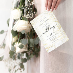 Convites Mármores Modernos no Casamento do Círculo Dourado 