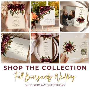 Convites Boho Autumn Wildflower Botanical Weding