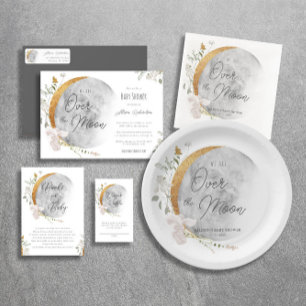 Cartão De Informações chá de fraldas de fralda boho floral