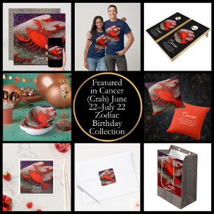 Convites Cancer da Festa de aniversário do caranguejo