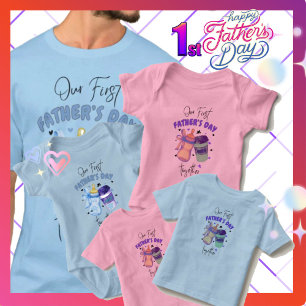 Camiseta Primeiro Dia de os pais Junto com o equipamento/Ro