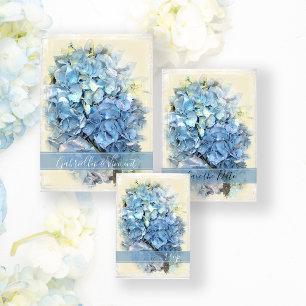 RSVP de Casamento de Flor de Hydrangea Azul