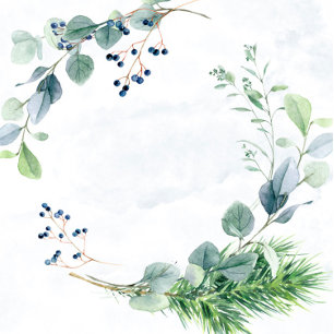 Casais Eucalyptus Azuis Dusty Convites ao Chá