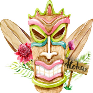 Convites de festas Hawaiian Tiki