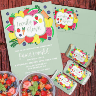 Convites Aniversário do Mercado de Fazendeiros Cultivados L