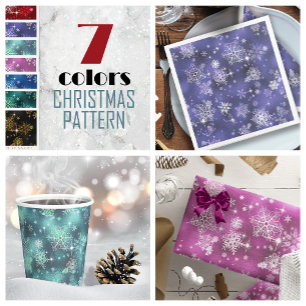 Papel De Presente Orquídea Rosa Prettiest Snowflakes ID846