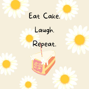 Coma Cartão de Aniversário do Flor de Bolo