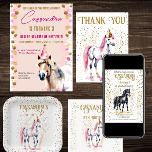 Convites Espinheiros de rosa de cavalo branco de festa de a