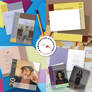 Cartão De Agradecimento Mondrian Simple Color Blocks Graduação Foto