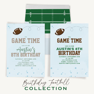 Convites Futebol simples do jogo da festa de aniversário