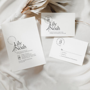 Caixinha De Lembrancinhas Casamento Negro e Branco Minimalista Obrigado