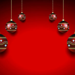 Cartão De Festividades Ouro de saudação de Natal Red Winter Elegant