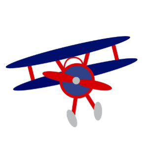 Convites Chá de fraldas de striping de avião azul e vermelh