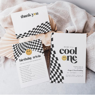 Convites O Primeiro Aniversário do legal Menino Verificado