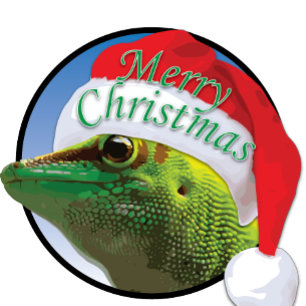 Cartão De Festividades Christmas Gecko - Greeting Card, Standard