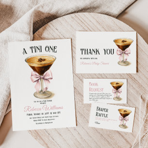 Cartão De Agradecimento Chá de fraldas Espresso Martini, Arco cor-de-rosa,