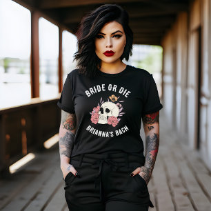 Adesivo Festa de solteira do crânio retrô preto ou morto