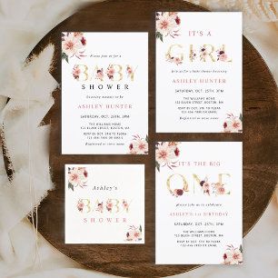 Guardanapo De Papel Letra Dourada Floral Elegante Chá de fraldas Napki