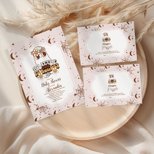 Prato De Papel Grooven Halloween Pequeno Chá de fraldas Boo