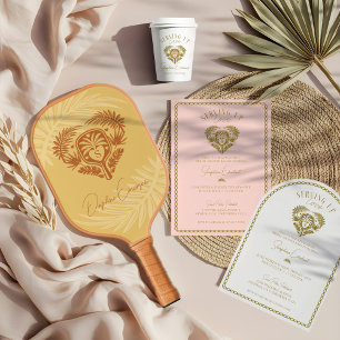 Convites Chá de panela de seleção de árvores tropicais