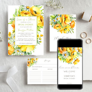 Convites Amor com modelo de verão florescente