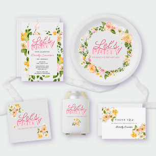 Cartão De Agradecimento Flores Coloridas da primavera 100º Aniversário