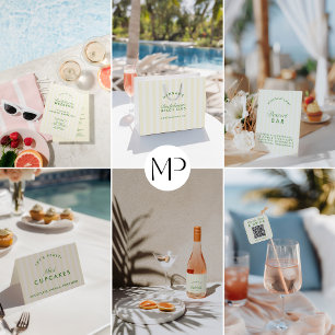 Convites Fim de Semana de Bachelorette Verde e Amarelo Retr