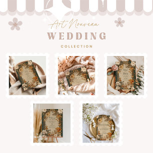 Cartão RSVP Vintage Floral Frame Weding Elegant