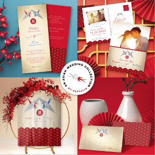Cartão Postal De Anúncio Papelão Origami Scallop Casamento Salvar A Data