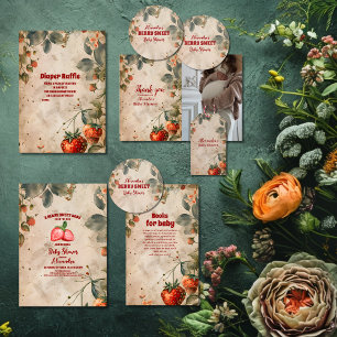 Convites Chá doce de morango