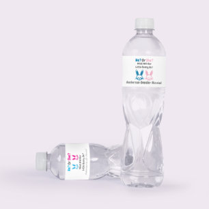 Rótulo da Garrafa de Água Revelar Sexo Pequeno