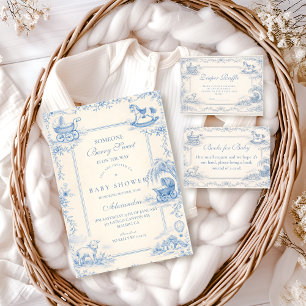 Guardanapo De Papel Chá de Bebê Blue Nursery Toile