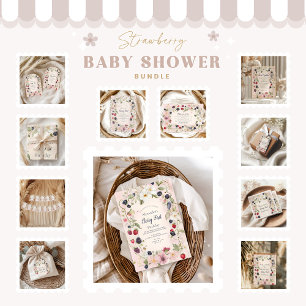 Convites Primeiro primeiro aniversario do Strawberry Berry