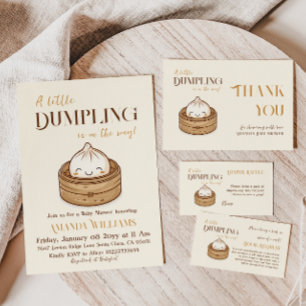 Convites Chá de fraldas de Kawaii, um pequeno Dumpling na Á