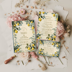 Cartão RSVP Casamento Flor de Laranjeira Dourada